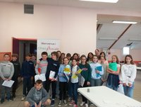 La classe de sixième C à l’exposition